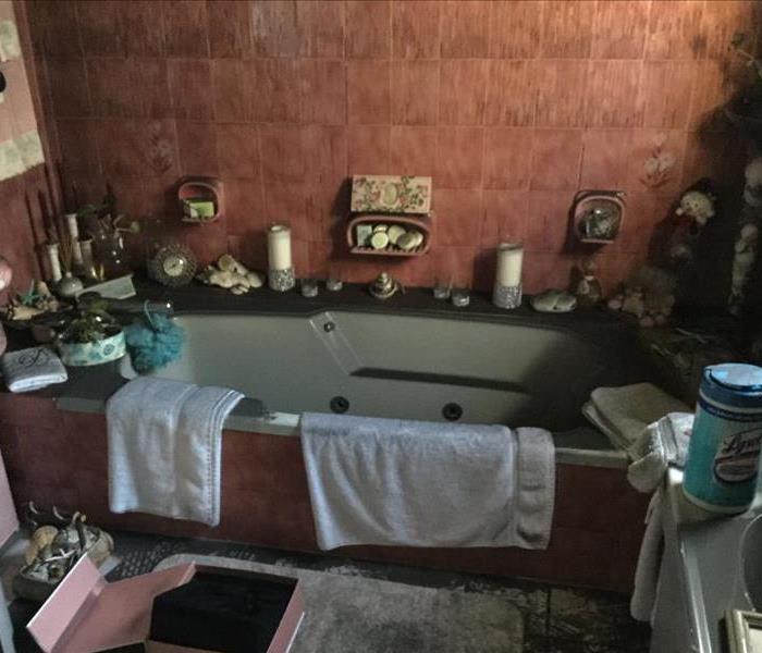Bathroom Affected by Fire 