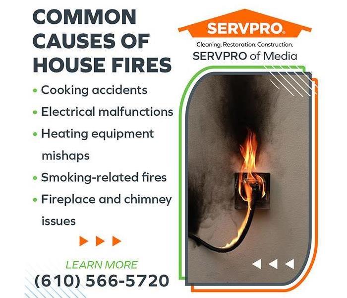 SERVPRO-of-Media-Common-Causes-of-House-Fires