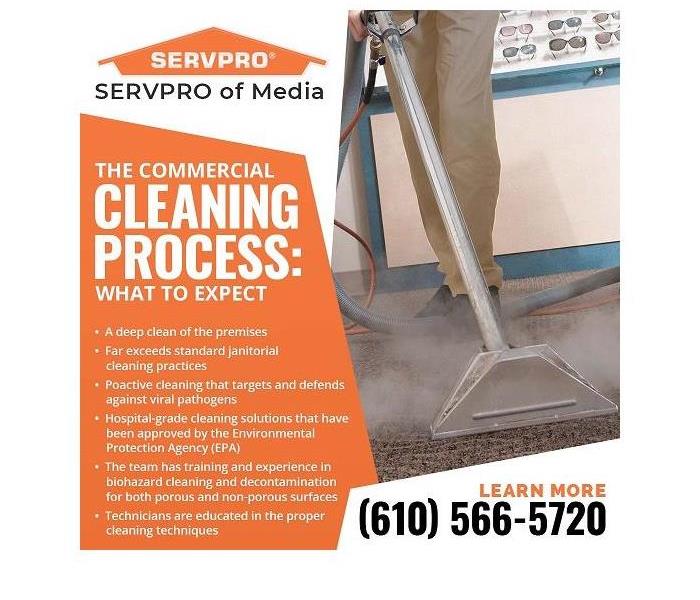 Carpet being steam cleaned by a SERVPRO expert