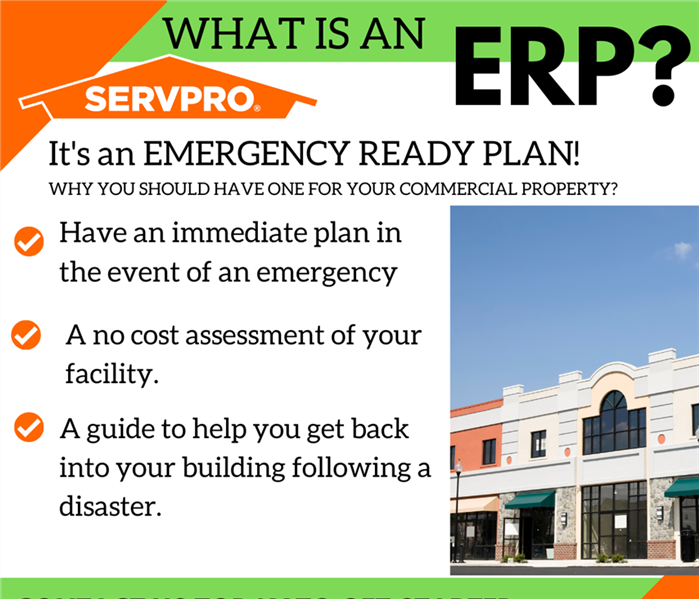 This image is a point by point visual with reasons why to choose SERVPRO and prepare your very own ERP
